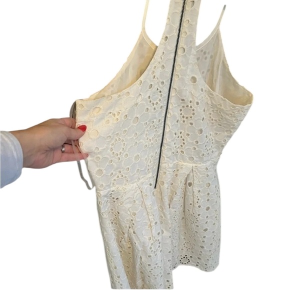 Madison Marcus Ivory Eyelet Racerback Fit & Flare Dress Size Small - Picture 5 of 5